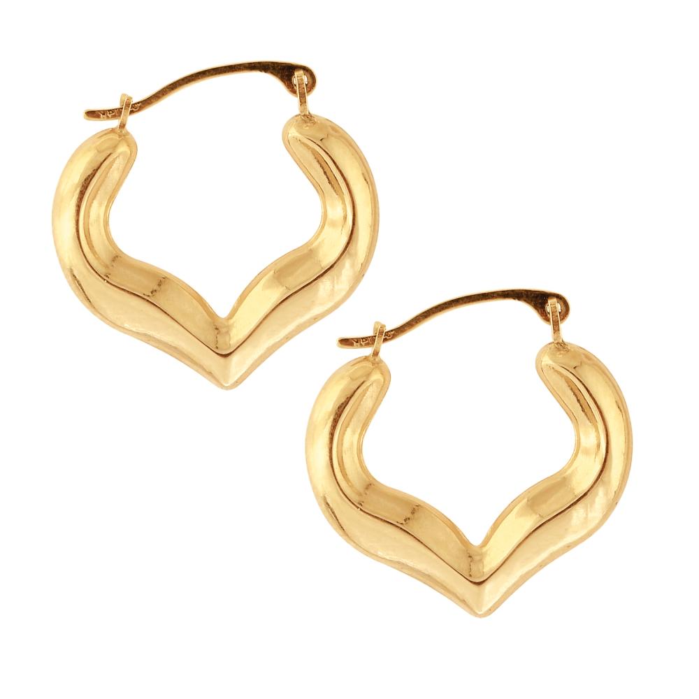 10K Gold Half Heart Hoop Earrings for Women - Dainty Valentine's Day Jewelry Gift - Perfect for Date Night & Special Occasions