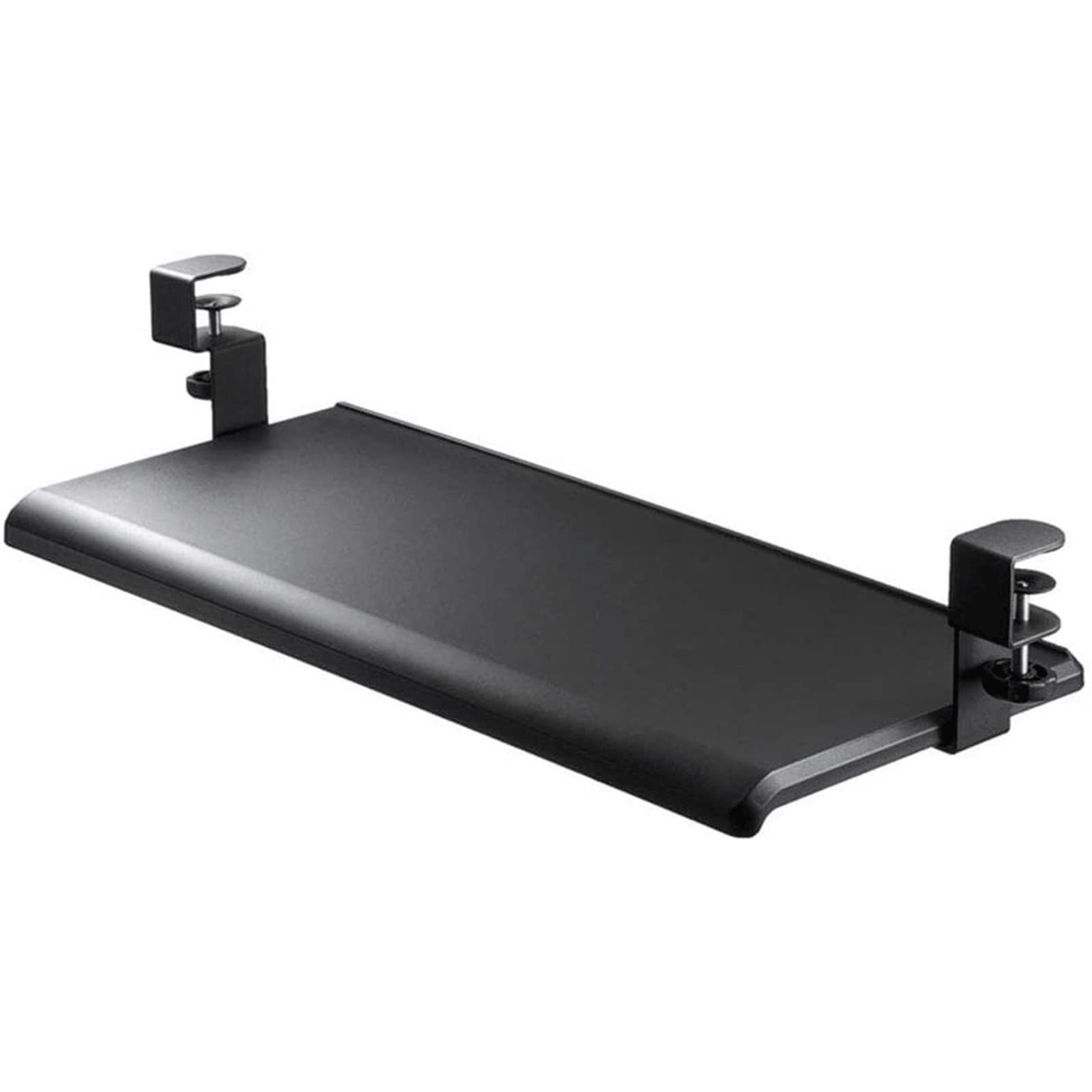 Feijia Adjustable Clamp-On Keyboard Tray for Under Desk - Slide-Out Pull Out Keyboard Platform with Heavy Duty C-Clamp Mount System - Ergonomic Workspace Solution for Office, Home & Gaming Setup