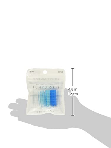 Kutsuwa RB024C-10P HiLiNE Pencil Grip, Pune Grip, Ocean Blue, 10 Pack - Improve Handwriting & Comfort for Kids, Students & Artists