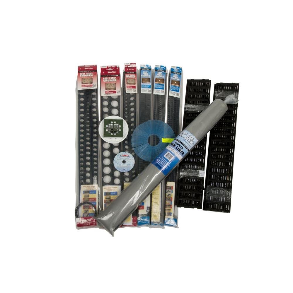 Goof Proof Shower Kits & Floor Kits - Waterproof Bathroom Remodeling Solution (SSCK-701D Shower Kit) for Easy DIY Installation & Leak Protection - Perfect for Home Renovation & Bathroom Upgrades
