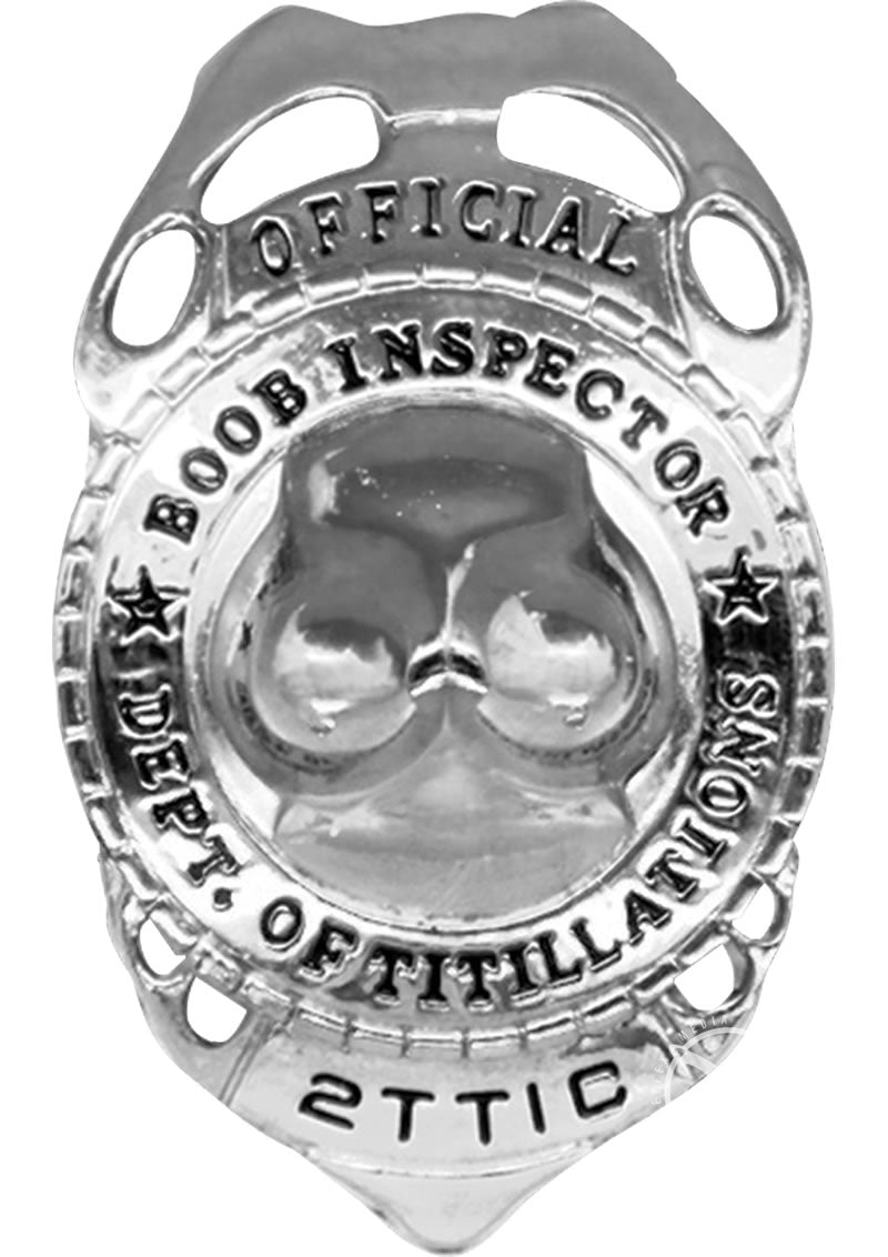 Boob Inspector Badge - Fun Novelty Police Badge for Bachelorette Parties & Costume Accessories - Perfect for Halloween, Cosplay & Prank Gifts
