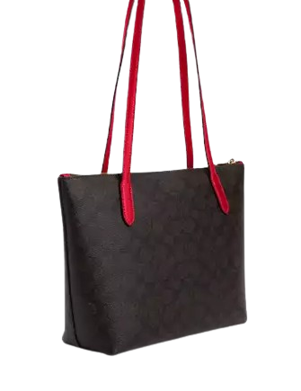 Coach Fiona Zip Tote Bag in Signature Canvas - Stylish & Durable Women's Handbag for Work, Travel & Everyday Use