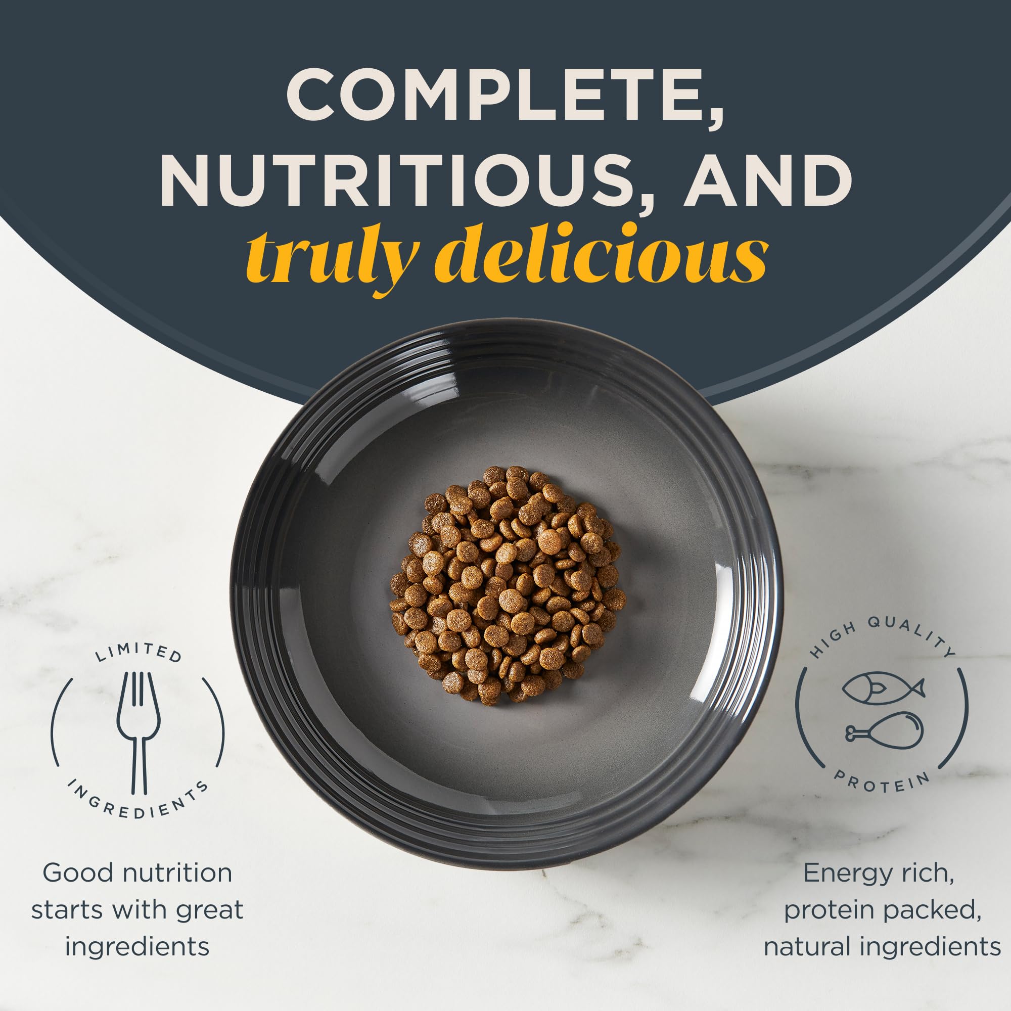 Reveal Natural Grain-Free Dry Cat Food with Whitefish - No Potatoes, Added Vitamins & Minerals - 3 lb Bag - Perfect for Adult Cats & Kittens with Sensitive Stomachs
