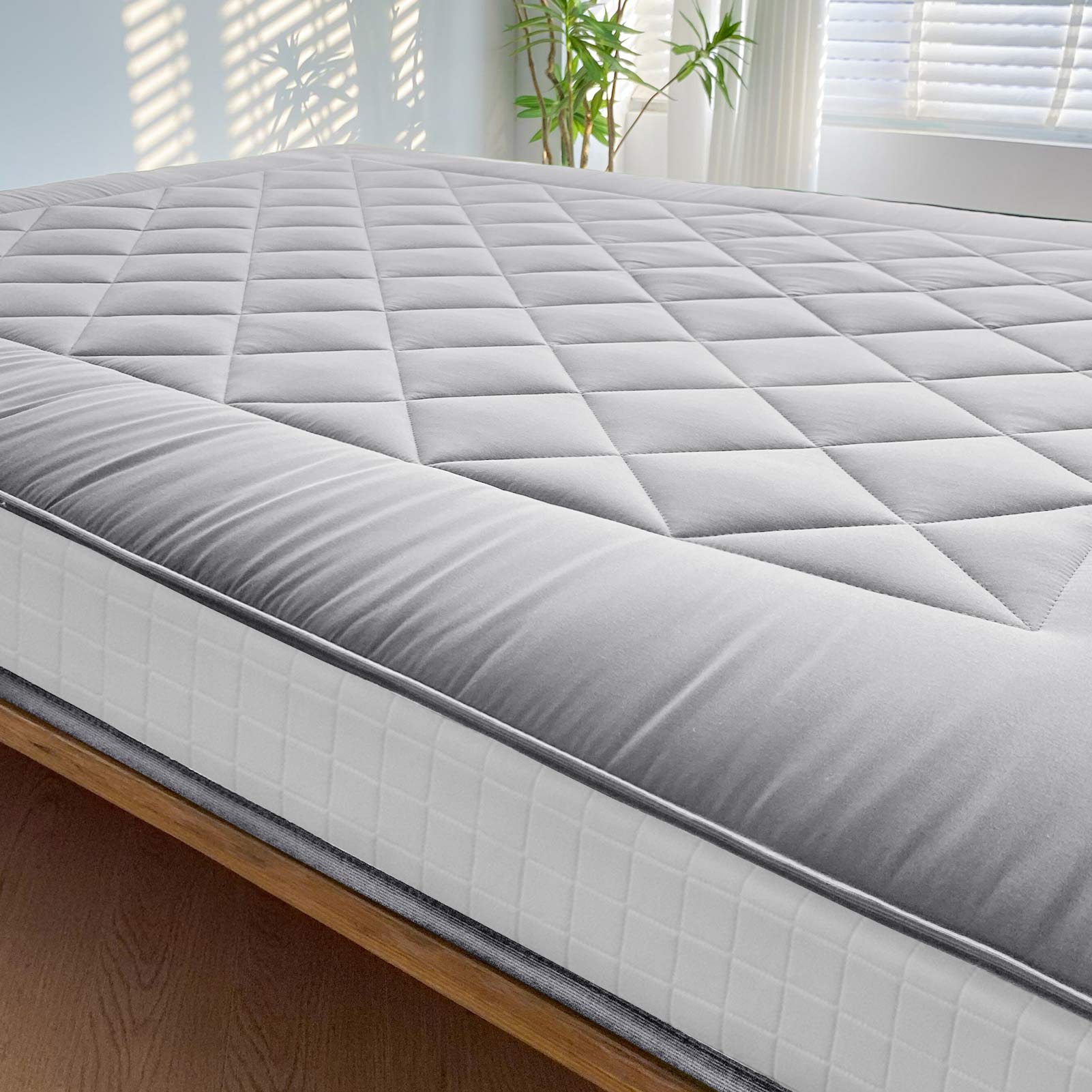 MAXYOYO 6-Inch Extra Thick Japanese Futon Mattress - Premium Diamond Quilted Floor Bed for Bedroom, Guest Room & Small Spaces - Breathable Cotton Fill, Grey - Perfect for Apartments, Dorms & Minimalist Living
