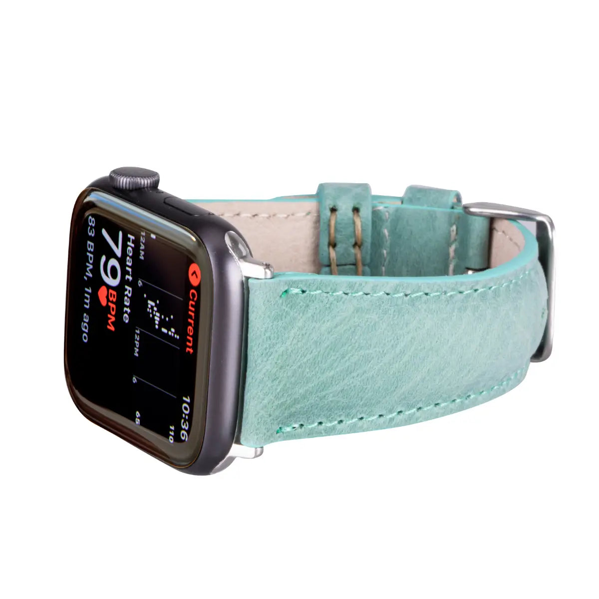 Premium Sea Green Genuine Leather Apple Watch Band - Stylish & Durable Replacement Strap for Workouts, Office & Everyday Wear