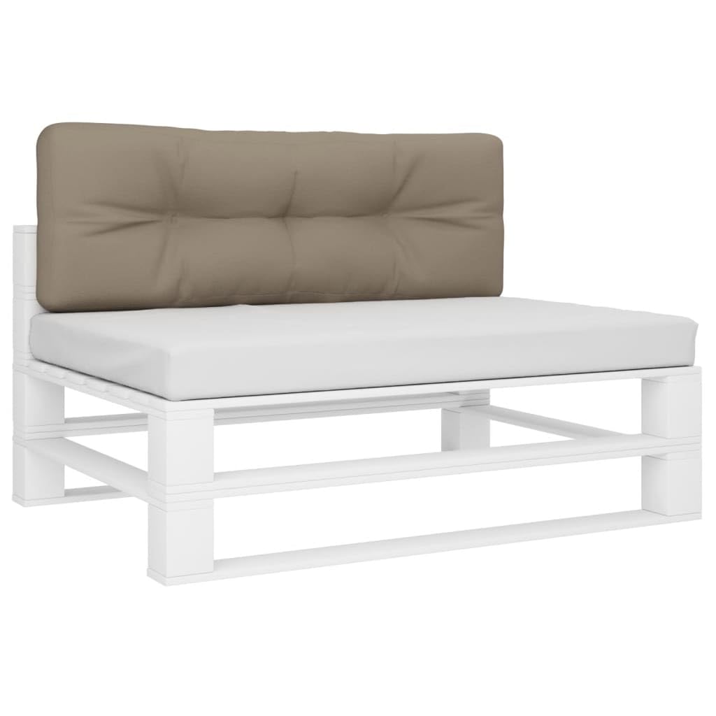 Waterproof Outdoor Chair Cushion - vidaXL Garden Patio Furniture Seat Cushion with Back Pillow, Taupe Fabric - Perfect for Poolside Lounging, Deck Chairs & Outdoor Dining Sets