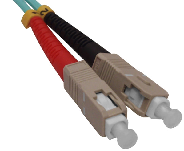 10G OM3 SC to SC Duplex Fiber Optic Patch Cable - 50/125 Multimode, 10 Meter for High-Speed Data Center & Network Connectivity