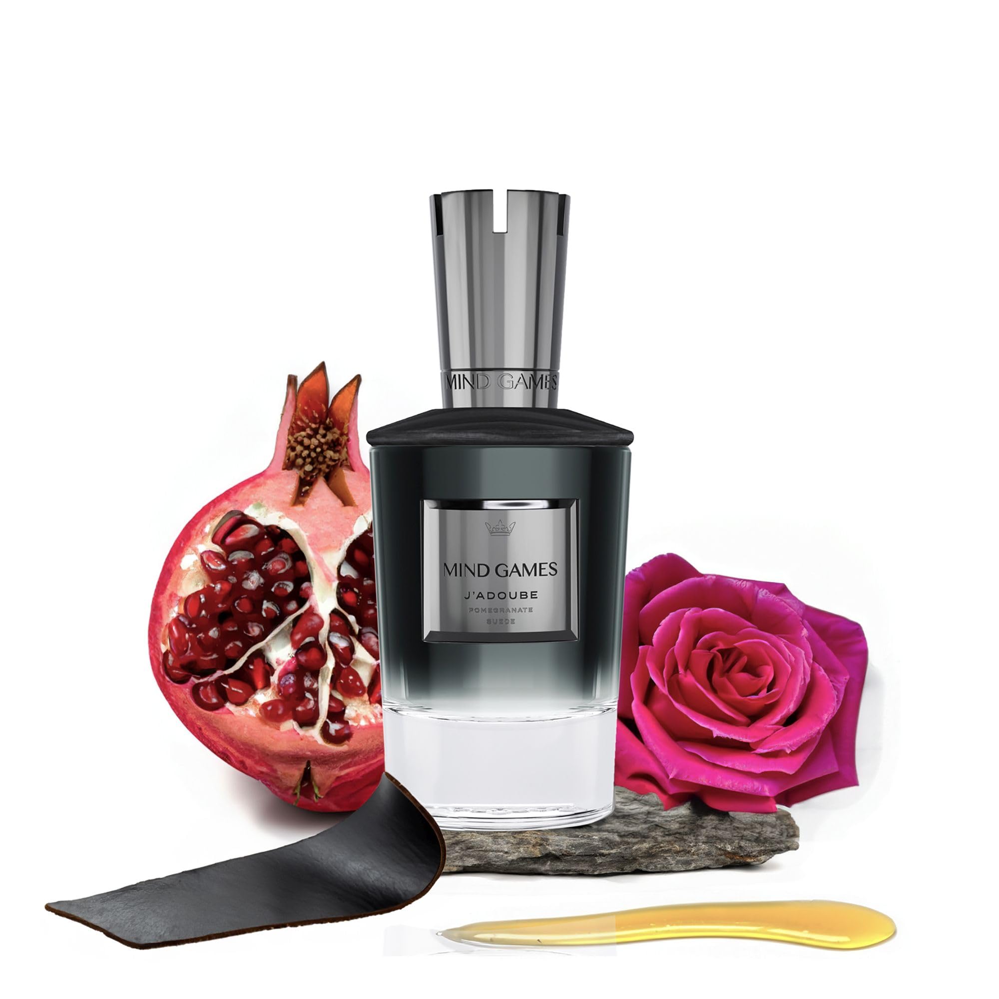 Luxury Perfume for Women & Men - MIND GAMES J'Adoube Extrait de Parfum with Madagascar Vanilla, Pomegranate & Patchouli Oil - Elegant Woody Floral Fragrance - 100mL/3.4oz - Perfect for Date Night, Gifting & Special Occasions