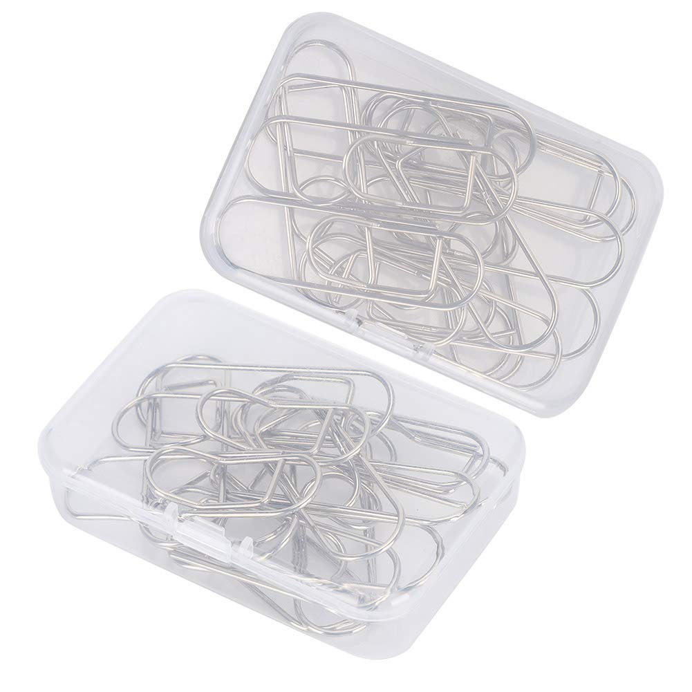Durable Metal Paper Clips - 100pcs Silver Paperclips for Office, School & Home Use - Perfect for Organizing Documents, Receipts, Bills & Pens