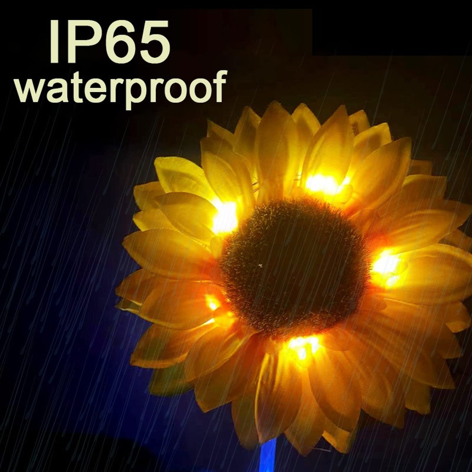 Solar Sunflower Garden Lights Outdoor - Waterproof Solar Powered Lawn & Courtyard Decoration - Landscape Lighting for Yard, Pathway, Patio (1 Pack) - Perfect for Backyard, Garden Decor & Evening Ambiance