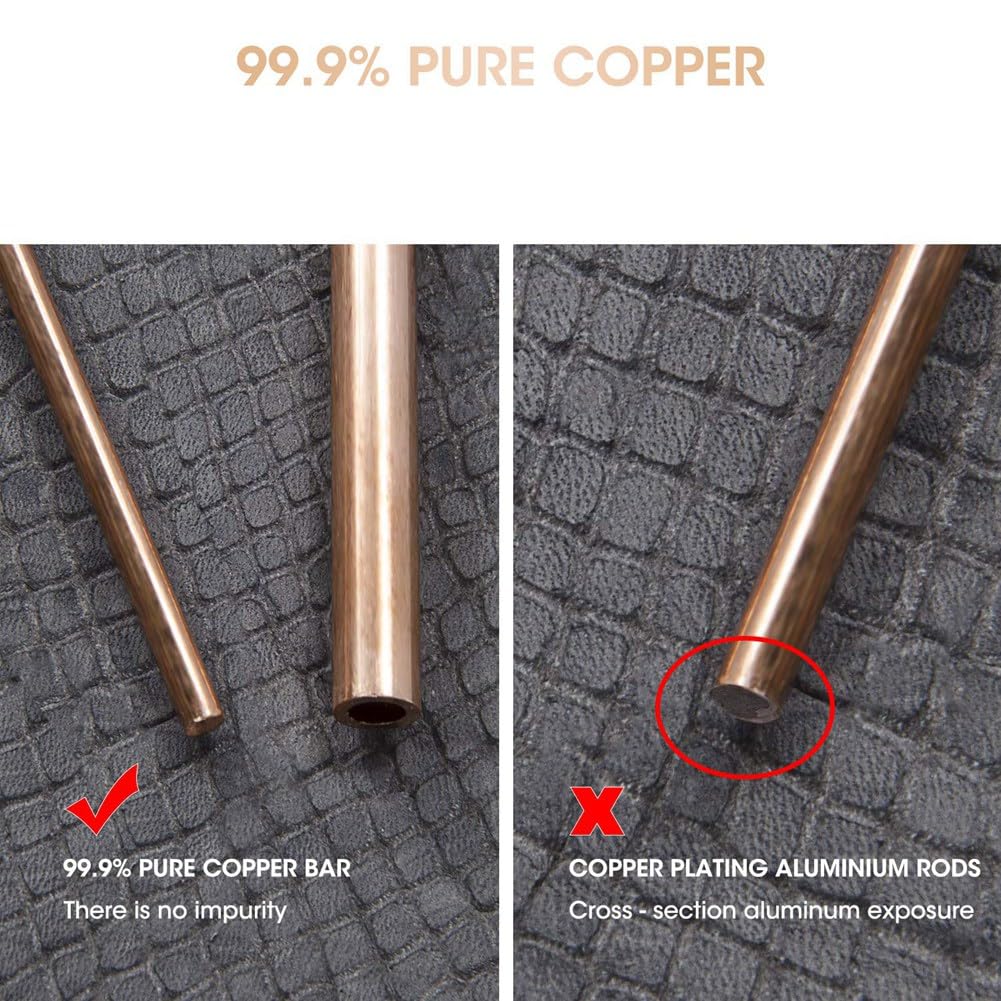 2Pcs Copper Dowsing Rods Kit - Spiritual Divining Rods with Pendulum Pendant for Water Finding, Ghost Hunting & Energy Detection (Gold) - Perfect for Paranormal Investigations, Dowsing Practice & Spiritual Exploration