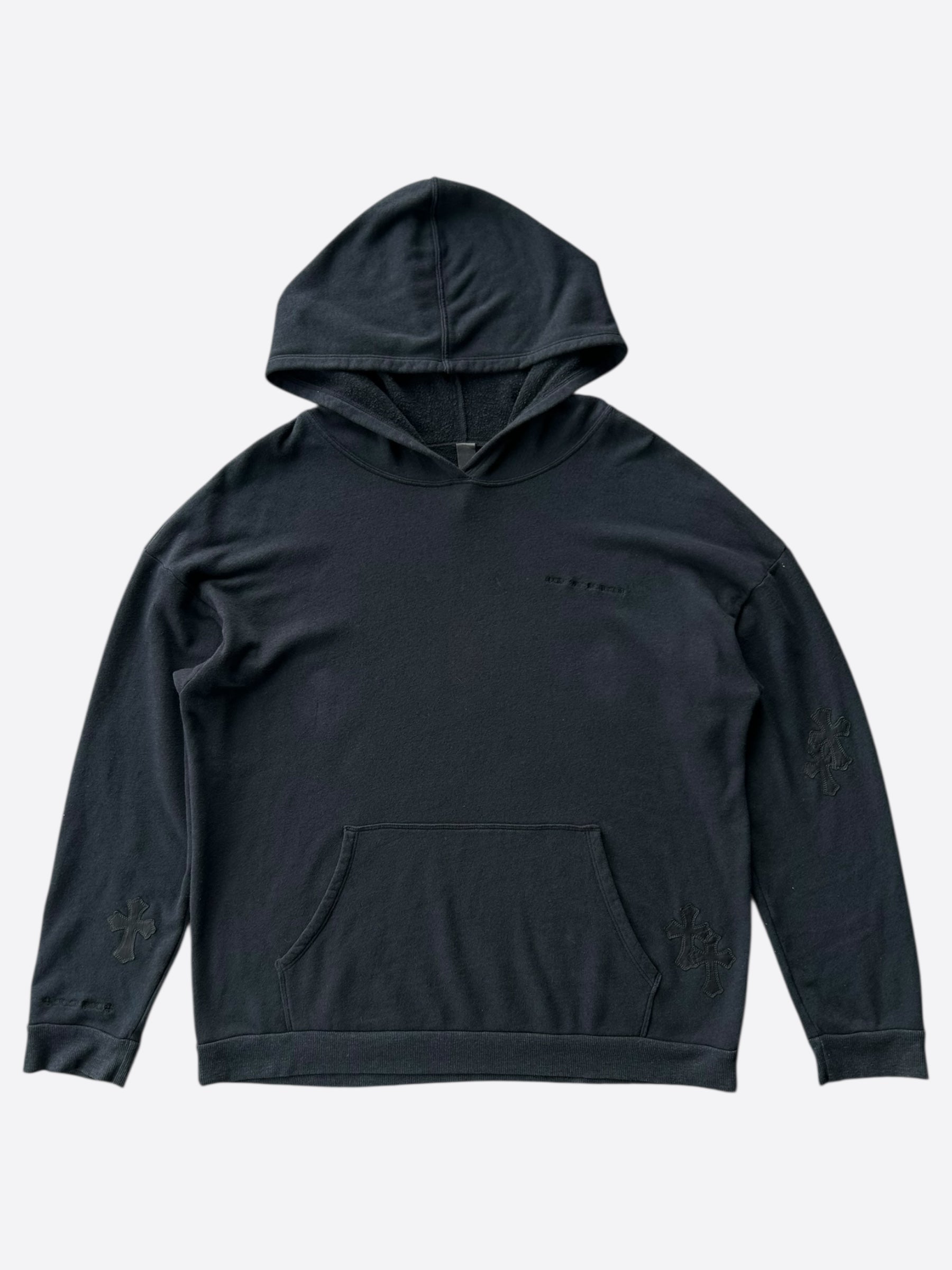 Chrome Hearts Black Cross Patch Hoodie - Stylish Gothic Streetwear for Men & Women | Perfect for Casual Outfits, Concerts & Night Out