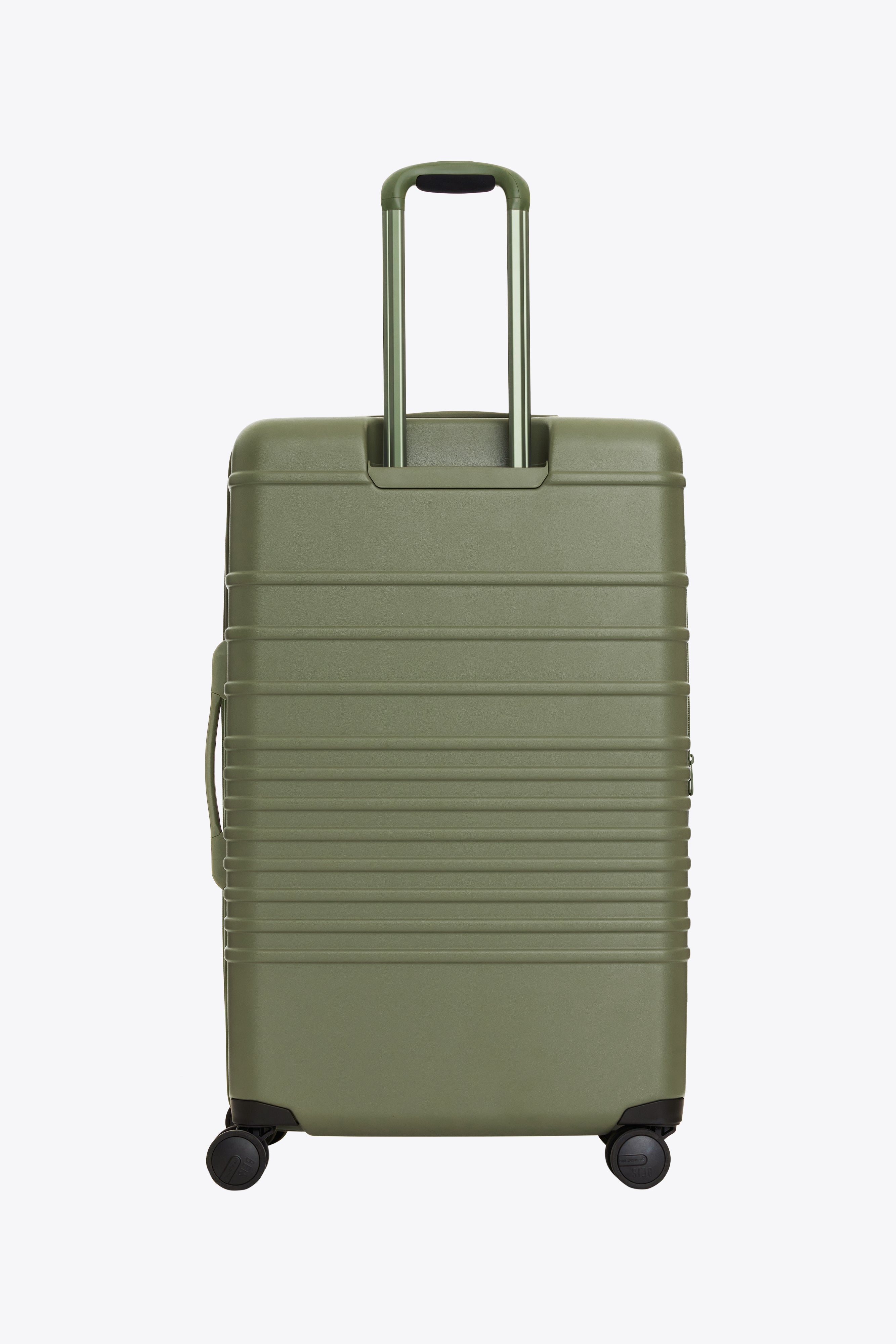 Large Olive Check-In Roller Luggage - Spacious & Durable Suitcase for Travel, Business Trips & Vacations