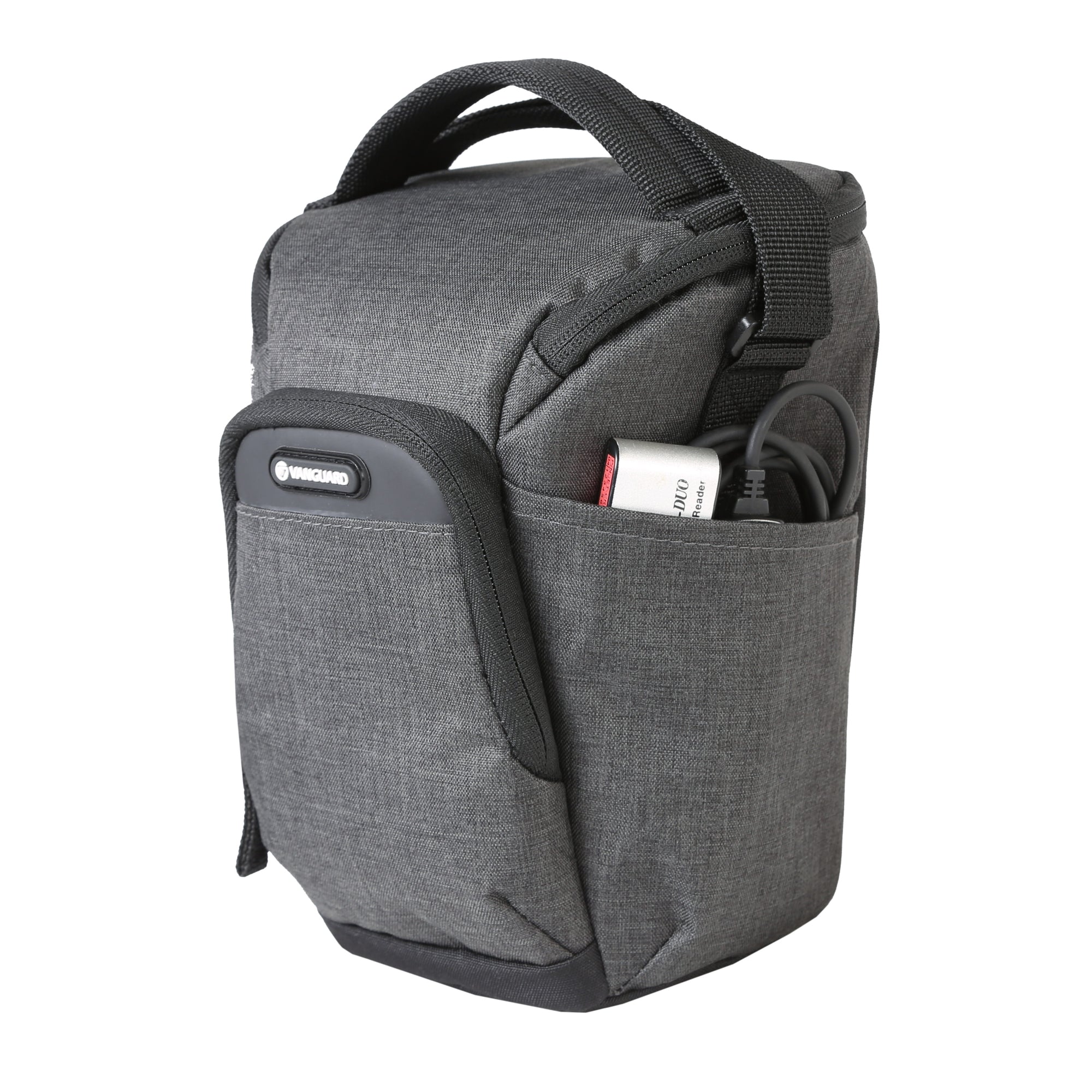 Vesta Aspire 15Z Gray Camera Bag with Zoom Lens Pouch - Waterproof DSLR Camera Case for Travel, Hiking & Photography Accessories Storage