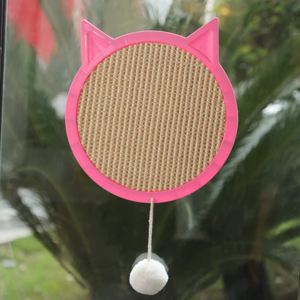 EastVita Natural Sisal Cat Scratching Board & Cardboard Scratcher - Durable Hanging Scratch-Resistant Claw Pad for Kittens, Pink Pet Toy for Indoor Cats | Perfect for Sofa Protection & Cat Nail Care
