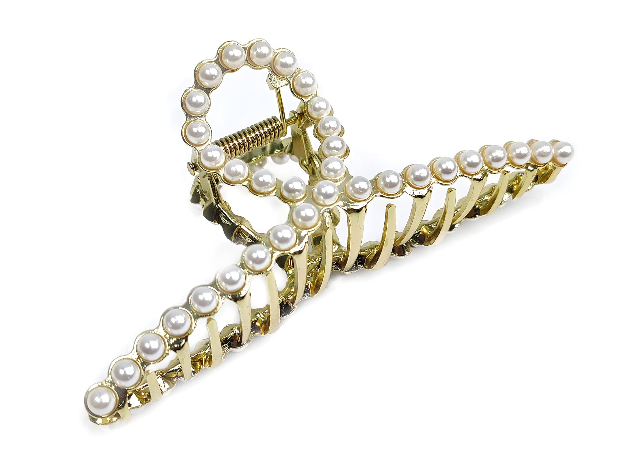 BellaStella Korean Style Large Pearl Hair Clutch Clip - Elegant Hair Accessories for Women & Girls (1 Pack) - Perfect for Weddings, Parties & Everyday Styling