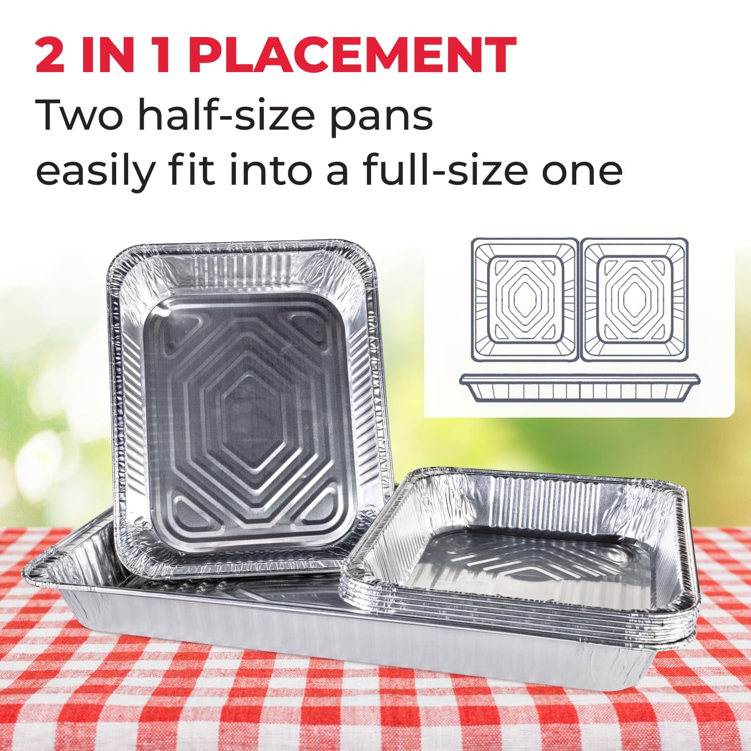 IDL Packaging Aluminum Foil Pans with Lids - 75pc Chafing Dish Set (25 Full Size & 50 Half Size Steam Table Pans) - Disposable Catering Cookware for Buffets, Parties, BBQ, Restaurants & Food Service - Perfect for Meal Prep, Takeout & Large Gatherings