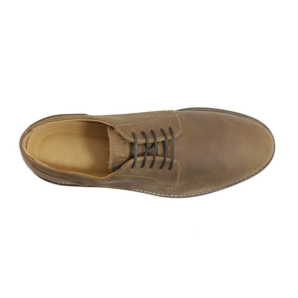 Loake Franklin Brown Oiled Nubuck Leather Men's Lace-Up Derby Shoes - Classic Formal & Business Casual Footwear for Office, Weddings & Special Occasions