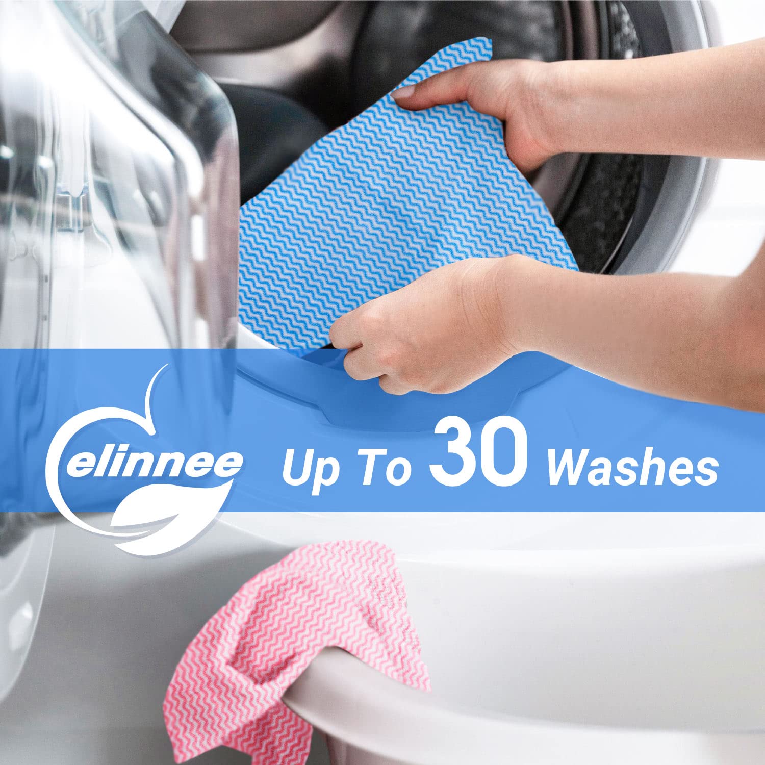 Eco-Friendly Reusable Cleaning Cloths - 25 Pack Quick-Dry Multipurpose Dish Towels for Kitchen, Bathroom & Household Cleaning (14.2