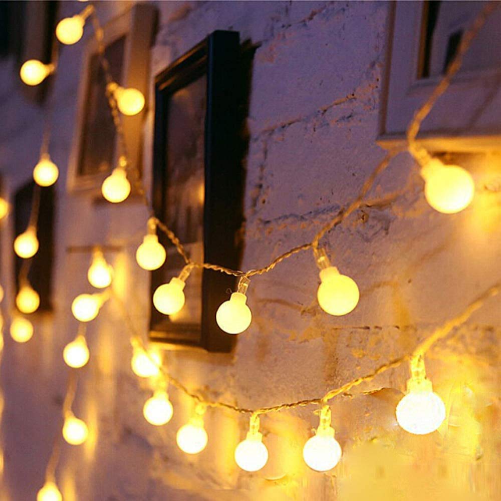 USB Powered Globe String Lights - Fairy Twinkle Night Lights for Indoor & Outdoor Decor, Bedroom, Kids Room, Dorm, Camping (Warm White) - Perfect for Parties, Weddings & Cozy Backyard Ambiance