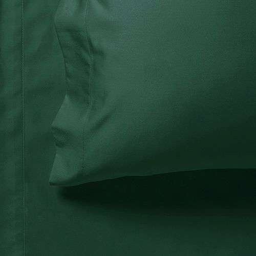 1000TC Ultra Soft Dark Green Double Size Bed Sheet Set - Fitted & Flat Sheets for Luxurious Comfort - Perfect for Master Bedrooms, Guest Rooms & Cozy Retreats