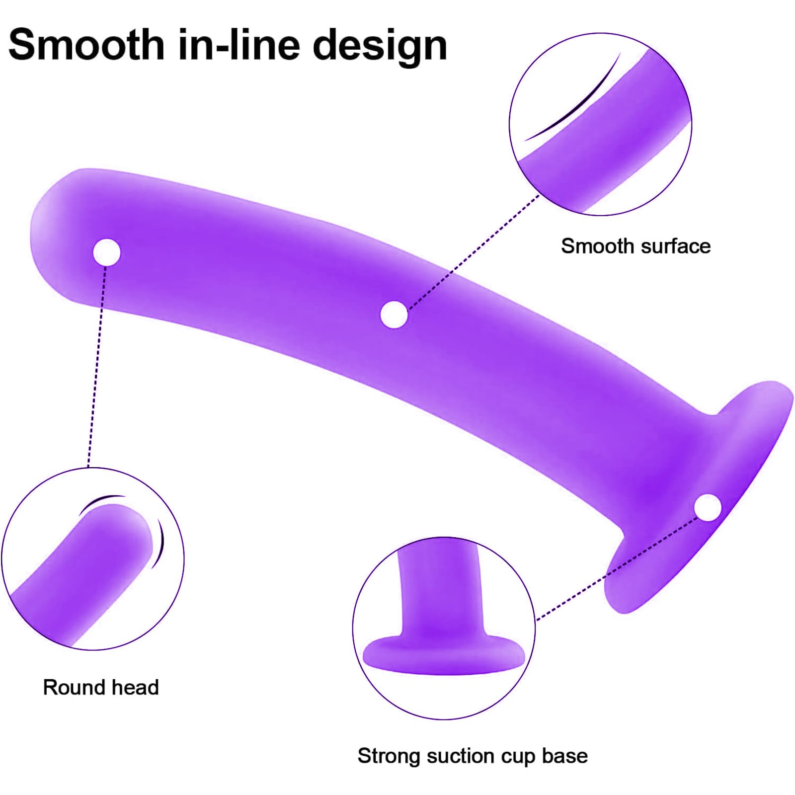 Realistic Silicone Strap-On Dildo for Women - Adjustable Strapless Harness with 2 Removable Dildos, G-Spot Stimulation - Perfect for Lesbian Couples & Solo Play (Purple) | Bedroom Toys, Couples Play & BDSM Exploration