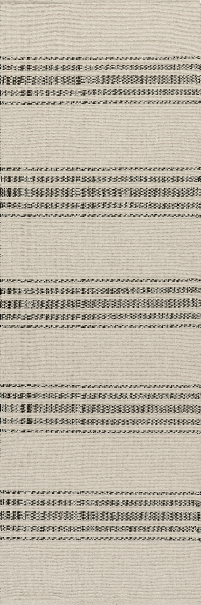 Bergamot Striped Cotton Rug - Soft & Durable Beige Area Rug for Living Room, Bedroom, or Nursery | Home Decor & Floor Covering
