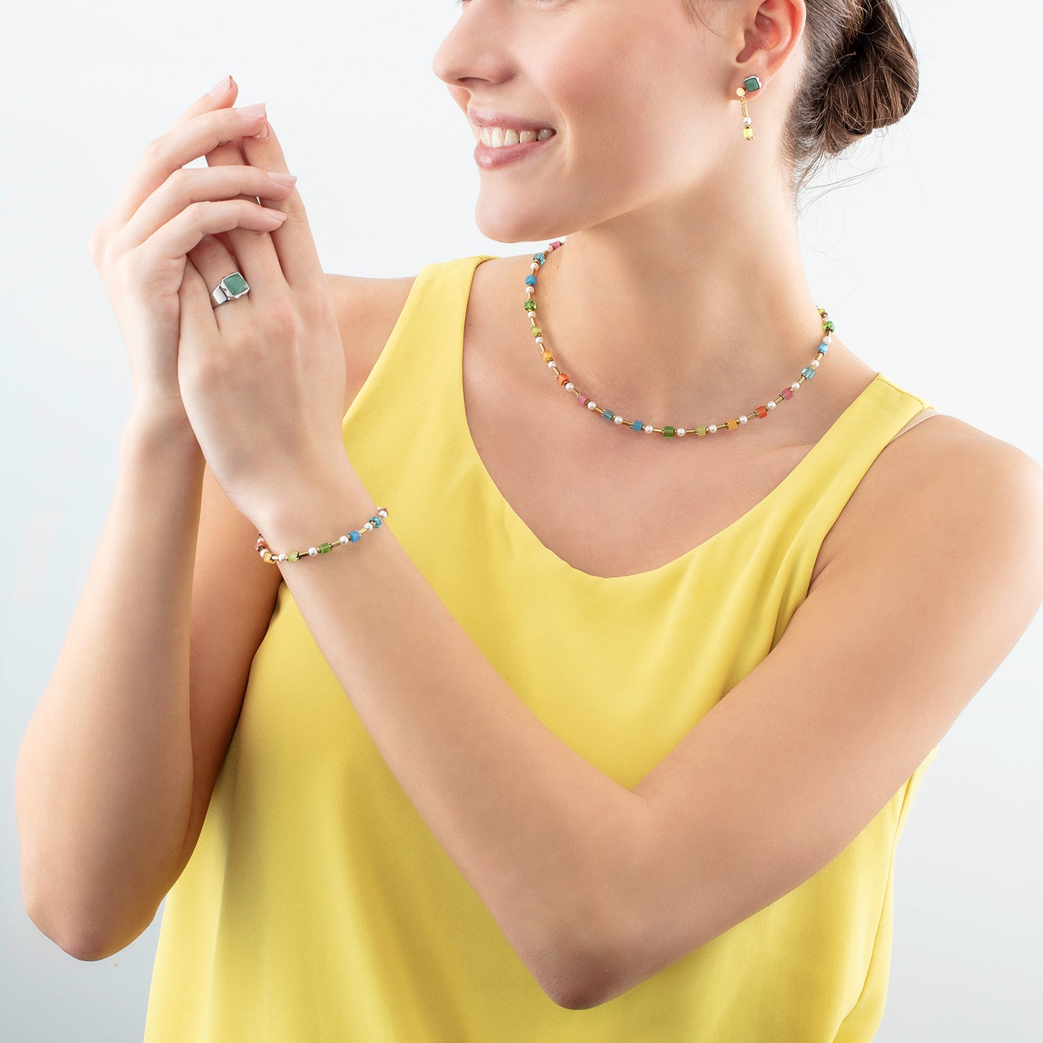 Aventurine Silver Green Square Ring Spikes - Elegant Jewelry for Women, Perfect for Parties, Weddings & Everyday Wear