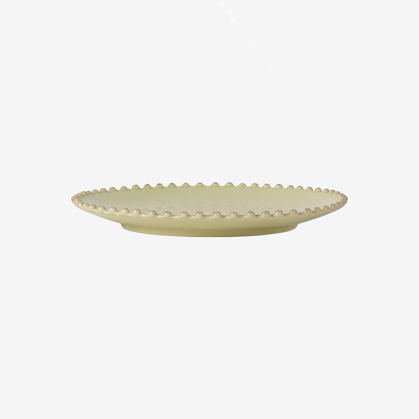 Costa Nova Pearl Salad and Dessert Plate - Elegant Porcelain Appetizer & Cake Dish for Fine Dining and Entertaining