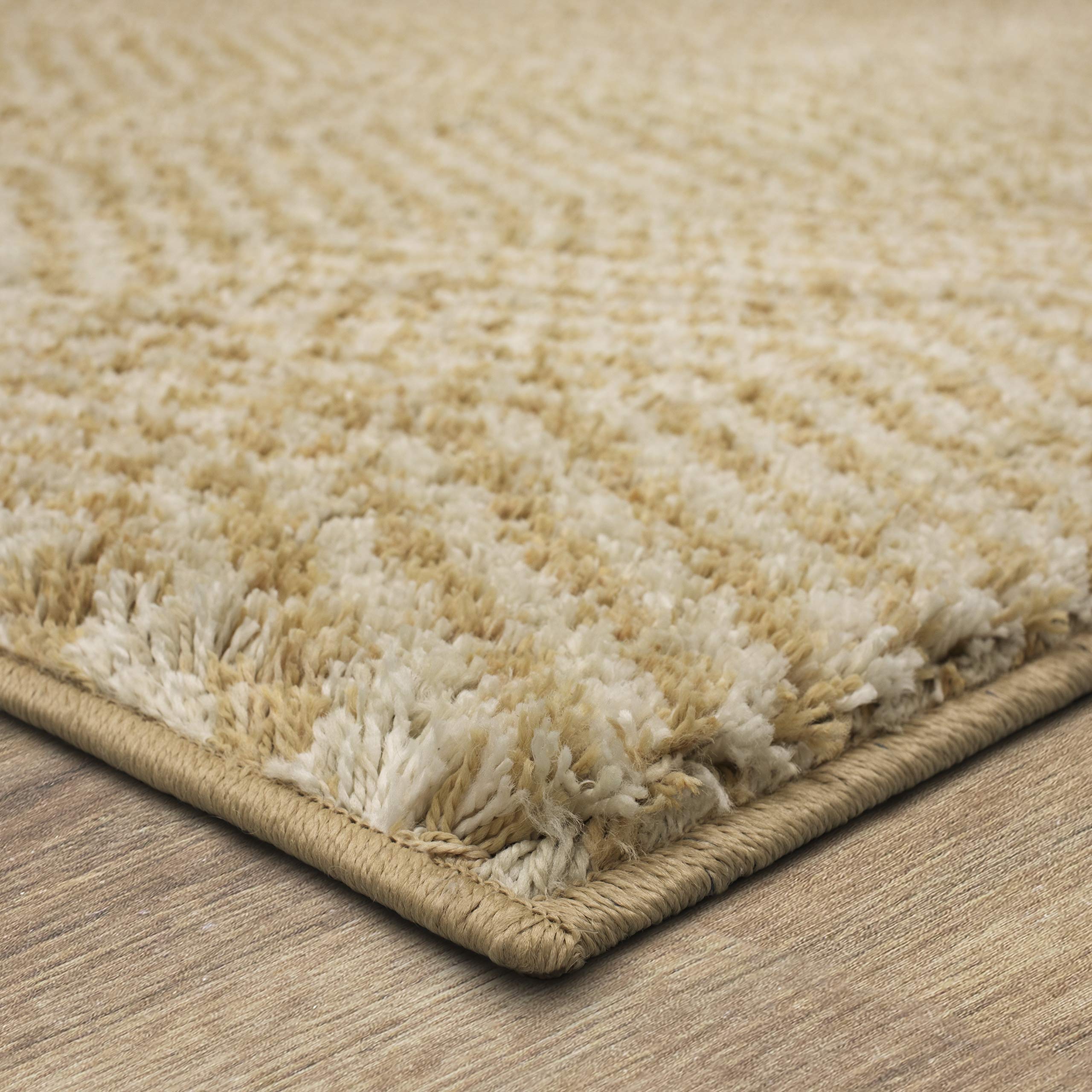 Mohawk Home Clinton 8'x10' Tan Area Rug - Soft & Durable Living Room, Bedroom, Office Decor