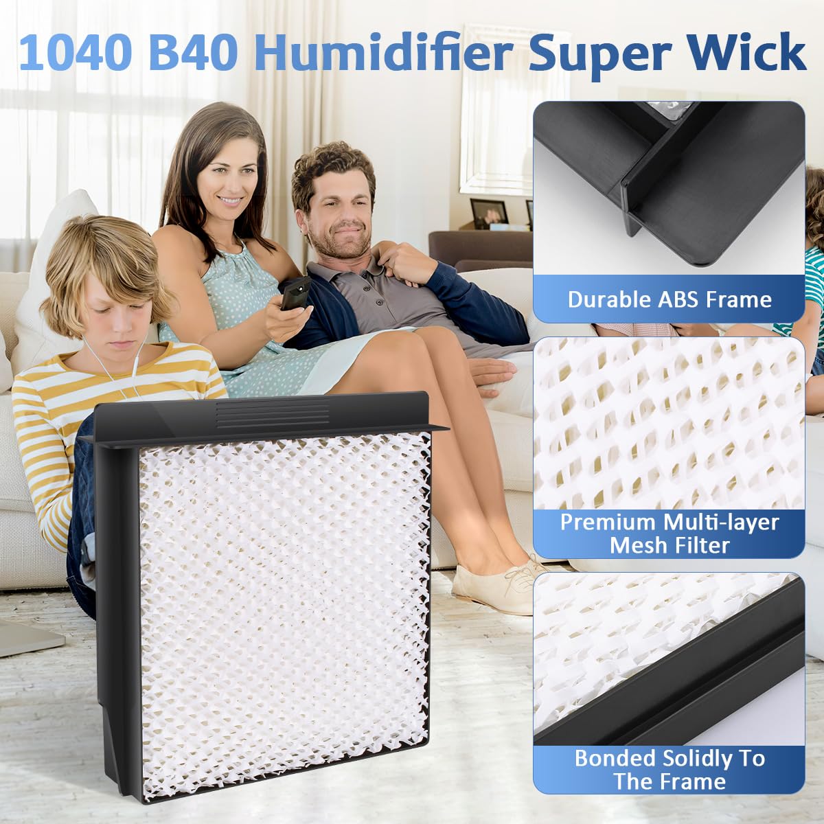 Replacement Humidifier Wick Filter for Essick Air 1040 B40 Super Wick - 2 Pack | Compatible with Essick Air Humidifiers | Perfect for Dry Air Relief in Bedroom, Office & Nursery