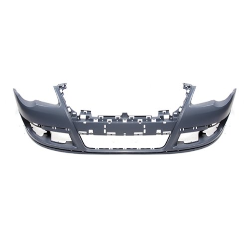 Primed Front Bumper Cover Without Washer & Parking Sensor System - Compatible with Select Vehicle Models | Perfect for Car Body Repairs & Replacement Parts