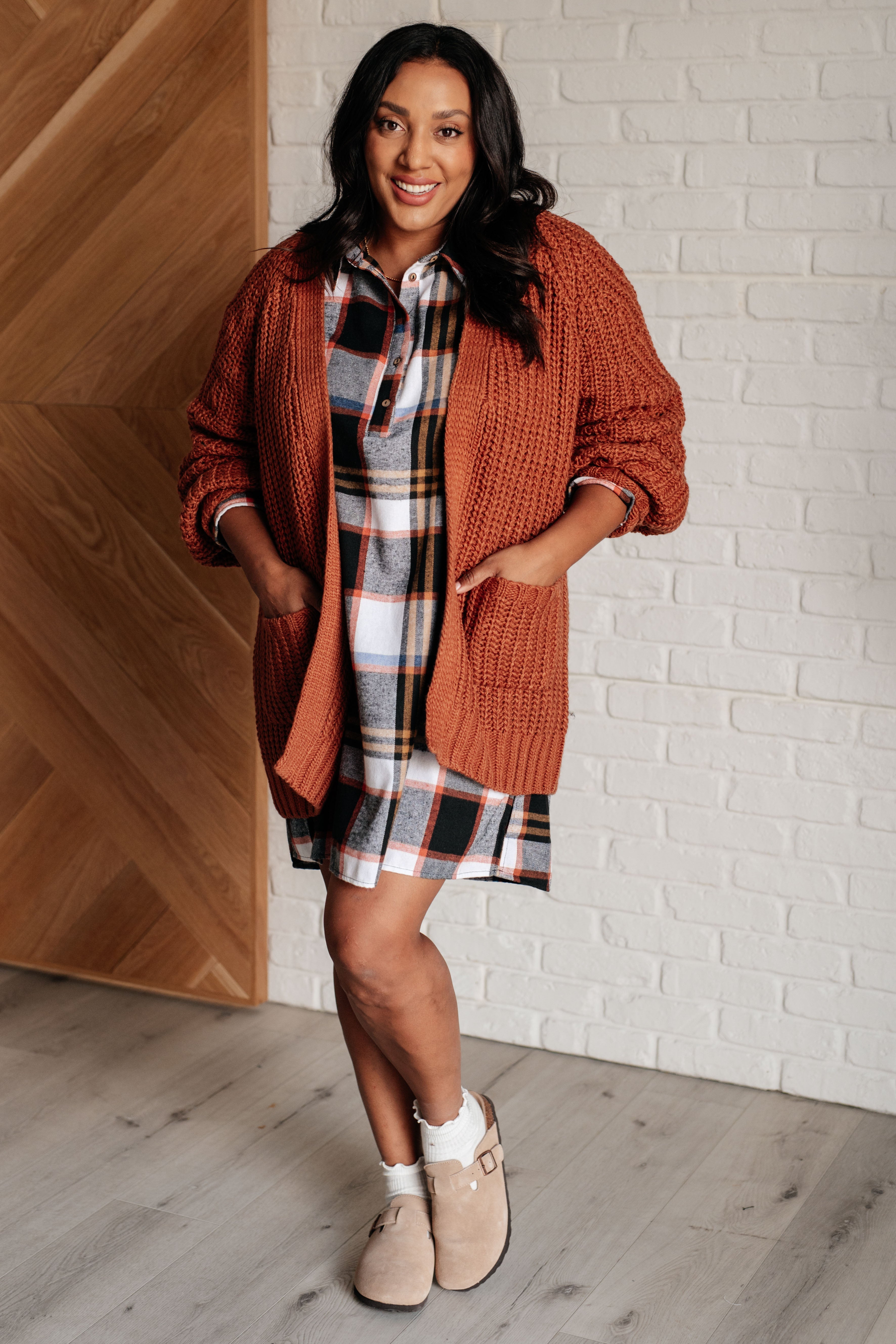 Stylish Plaid Shirt Dress for Women - Trendy Casual & Office Wear - Perfect for Fall Outfits, Date Nights and Layered Looks