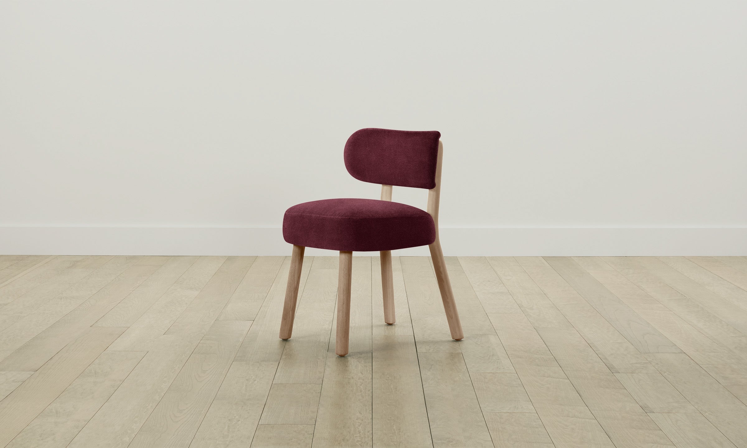 The Jane Dining Chair - Performance Velvet Upholstered Seat in Merlot Red - Perfect for Dining Rooms, Kitchens, and Home Offices