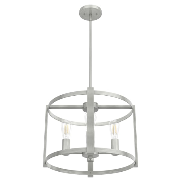 Hunter Astwood 4-Light Chandelier in Brushed Nickel - Modern Ceiling Light Fixture for Dining Room, Bedroom & Living Room Decor