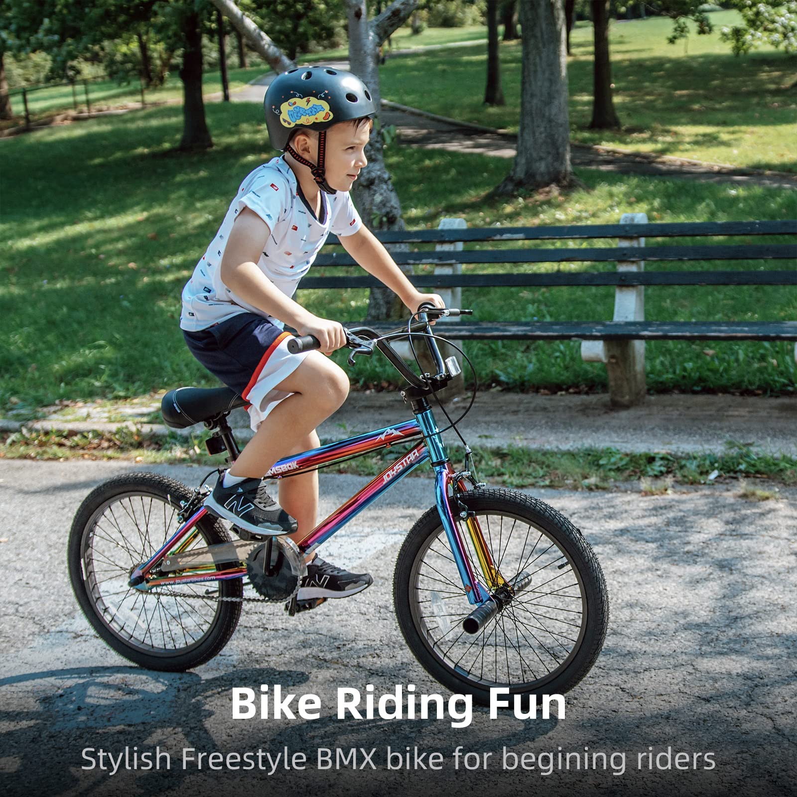 JOYSTAR 20 Inch Kids Freestyle BMX Bike for Boys & Girls Ages 7-12 | Beginner BMX Bicycle with Dual Hand Brakes & 2 Pegs | Multiple Color Options | Perfect for Neighborhood Riding, Bike Parks & Learning Stunts