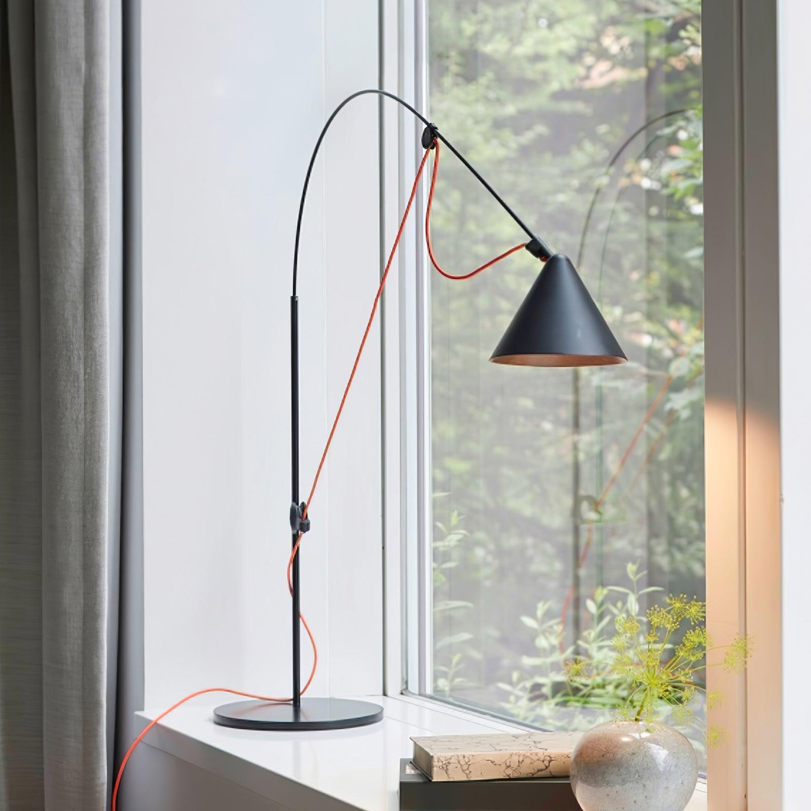 Ensure Black Table Lamp - Modern LED Desk Light for Home Office, Bedroom & Study - Perfect for Reading, Working & Decor