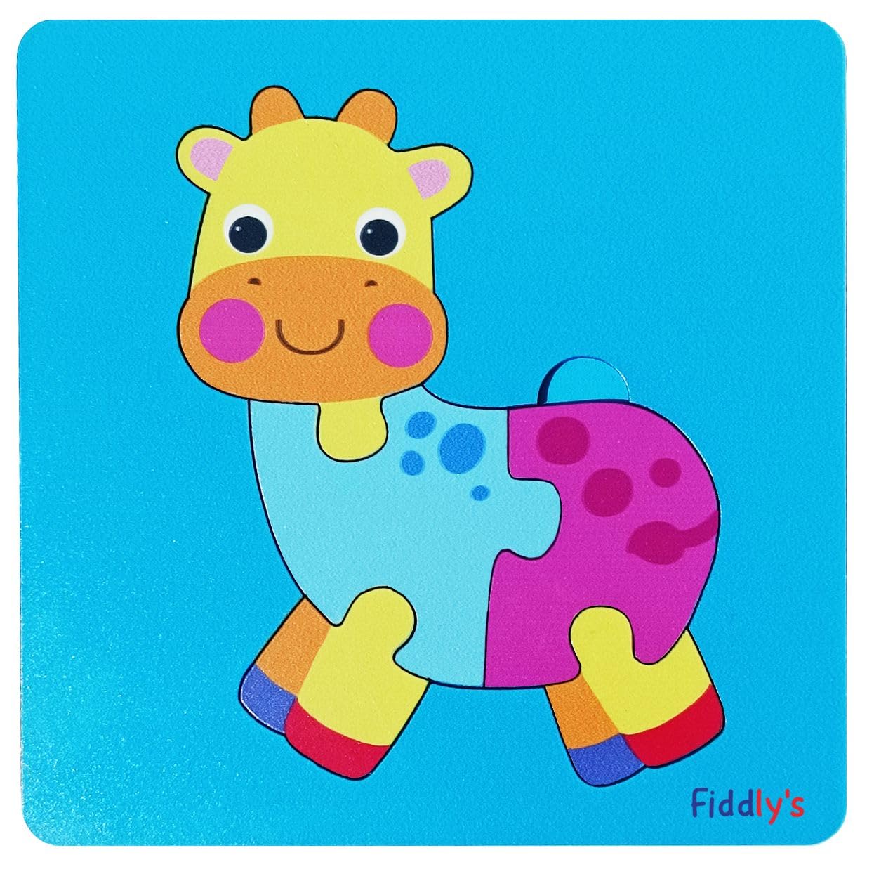 Fiddlys 3D Wooden Jigsaw Puzzles for Kids - 4 Pack Cute Baby Animal & Ship Cartoon Puzzles - Educational Learning Toys for Toddlers & Children - Perfect for Birthday Gifts, Classroom Activities & Family Game Night