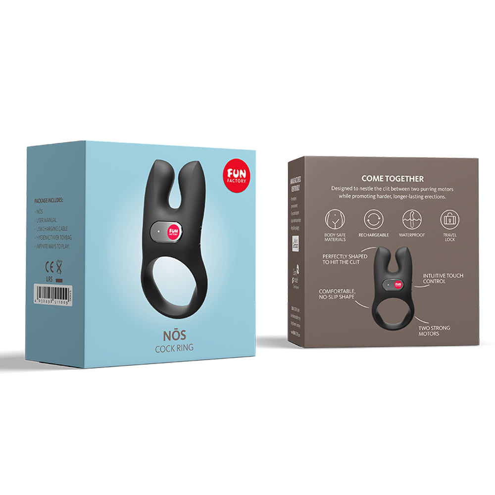 Fun Factory Nos Vibrating Cock Ring with Pressure Points - Enhance Intimacy & Pleasure for Couples - Perfect for Date Nights & Romantic Moments
