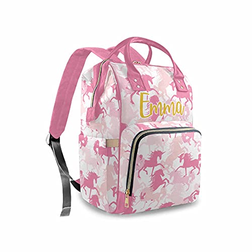 **Custom Camo Baby Backpack - Personalized Diaper Bag for Newborn Boys & Girls, Waterproof Daycare Backpack for Toddlers (Pink) - Perfect for Travel, Daycare & Outdoor Adventures**