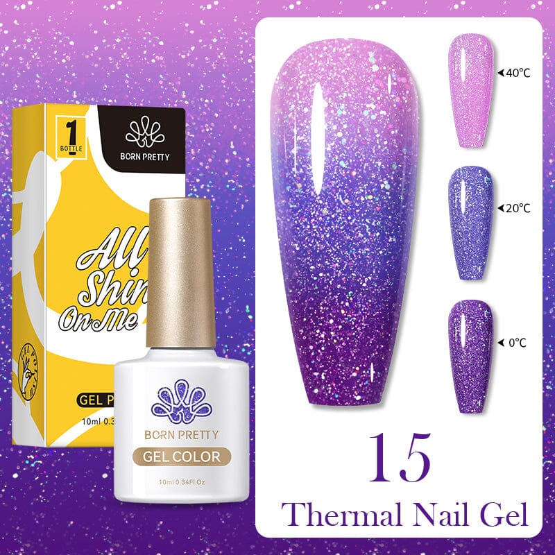 BORN PRETTY 10ml Thermal Color Changing Nail Polish Gel - Long Lasting UV LED Nail Art Gel for Manicure & Pedicure - Perfect for Home Salon, Nail Parties & Professional Use