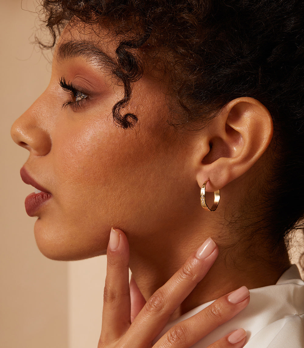 Small Torn Paper Hoops - Handmade Boho Earrings for Women | Lightweight & Stylish for Everyday Wear, Parties & Festivals