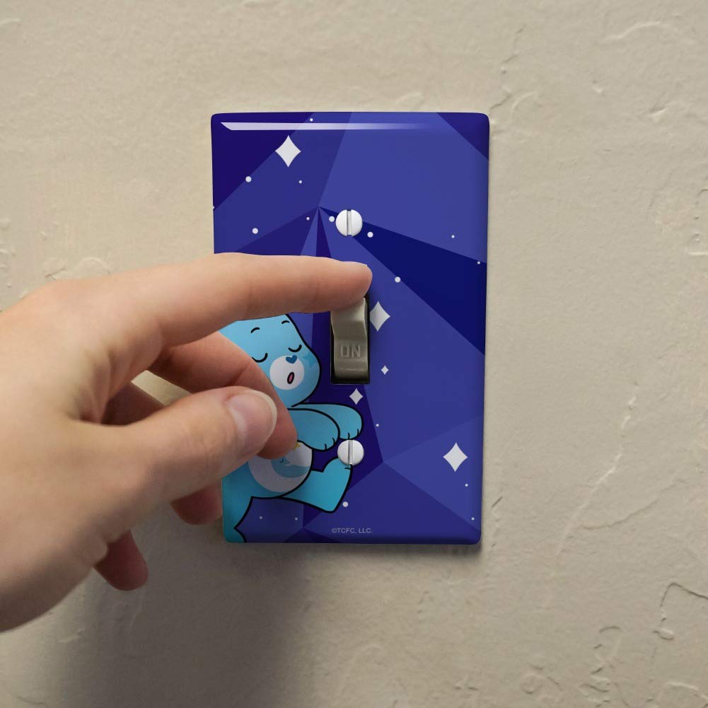 Care Bears Grumpy Bear Night Light Switch Plate Cover - Plastic Wall Decor for Kids' Bedroom & Nursery - Cute Bedtime Lighting Accessory