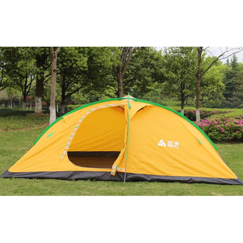 Outdoor Camping Tent with Carry Bag - Lightweight Waterproof River Camping Tent for Hiking & Backpacking (Yellow, One Size) - Perfect for Family Camping, Beach Trips & Outdoor Adventures