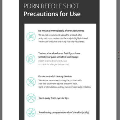 VT PDRN Reedle Shot Hair Ampoule 100dL 15mL - Hair Growth Serum for Thinning Hair & Scalp Care - Perfect for Damaged Hair Repair & Daily Hair Treatment