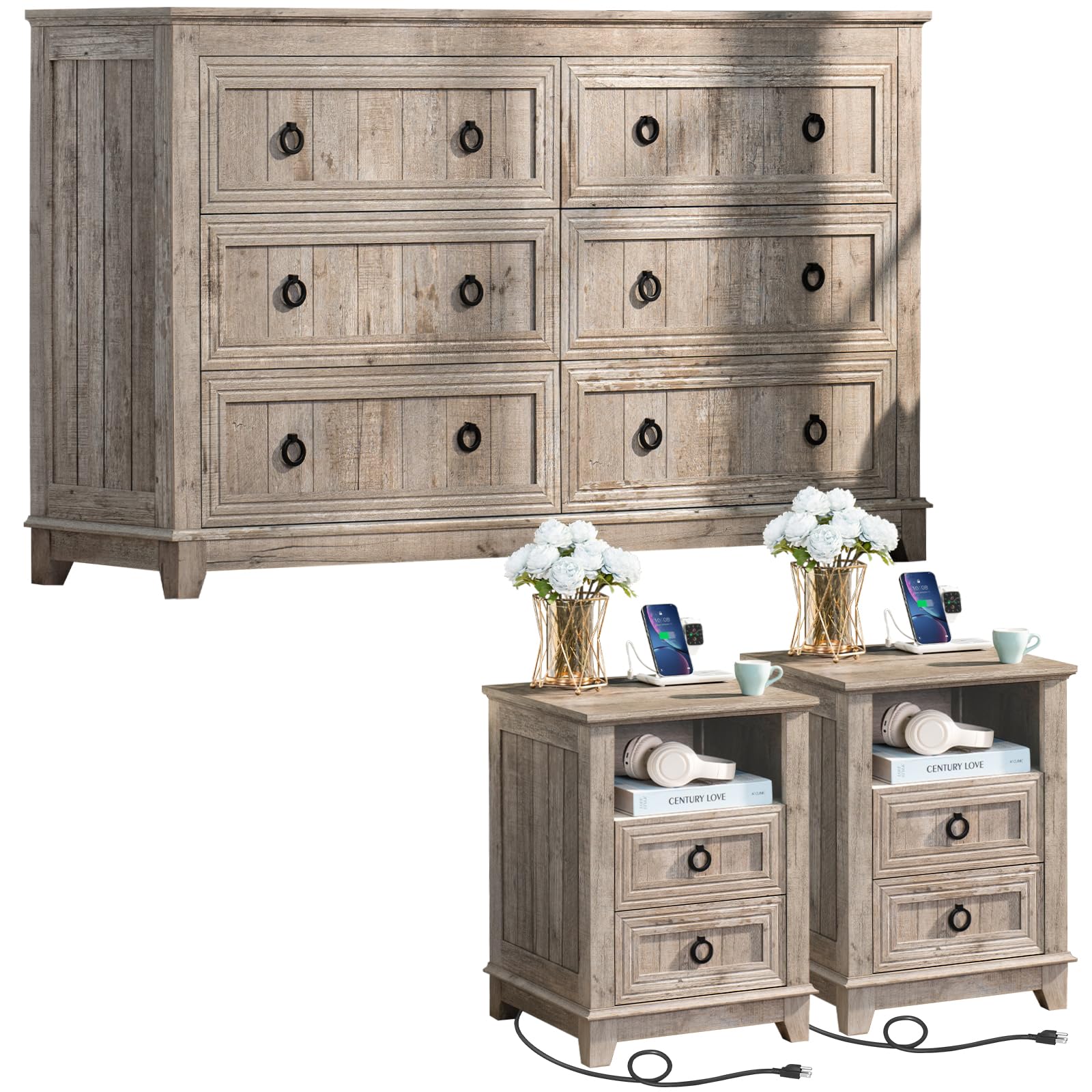 Farmhouse Style Bedroom Furniture Set - 54