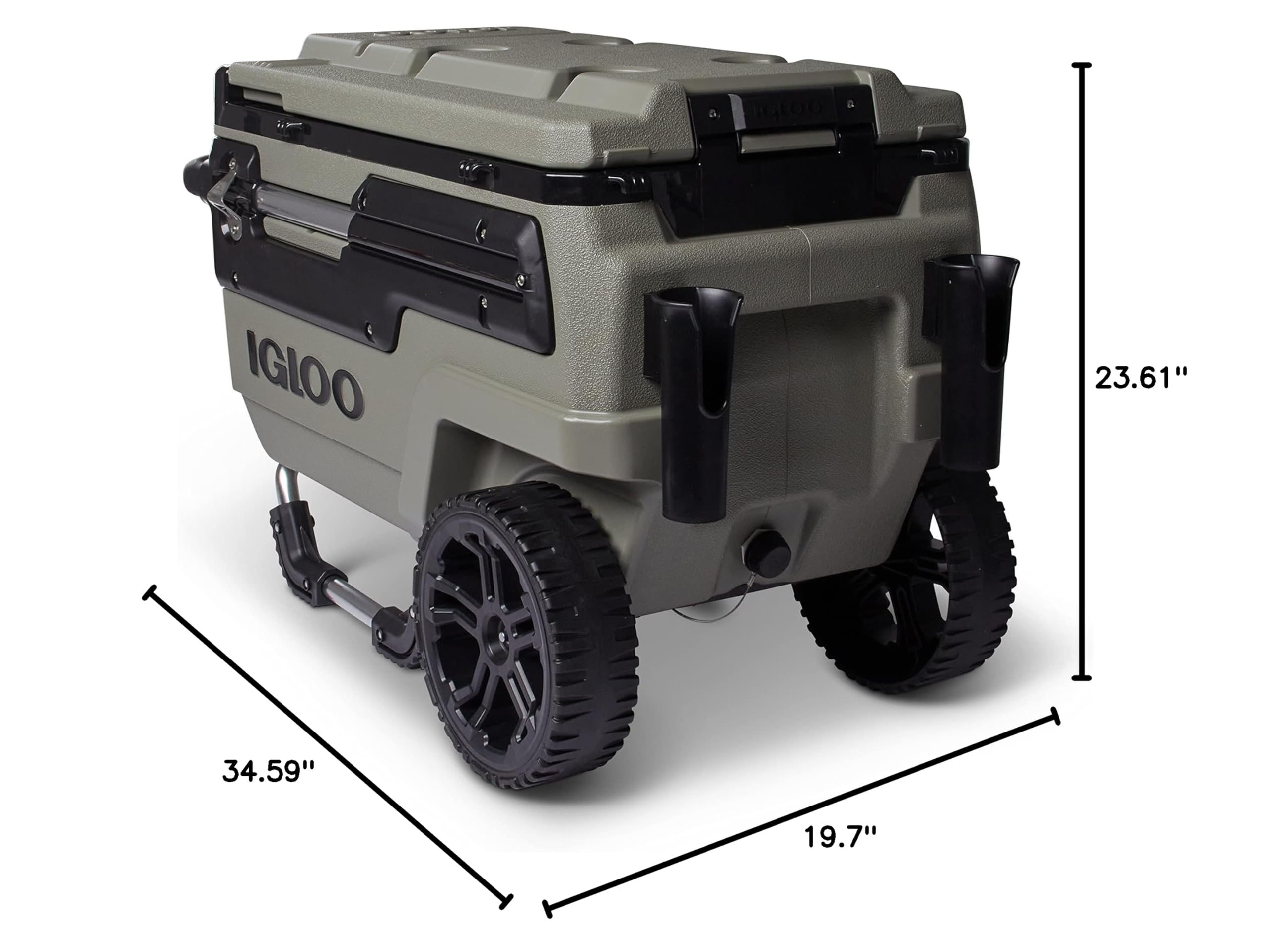 Igloo Trailmate Journey 70Qt Wheeled Cooler - Heavy Duty Insulated Hard Shell Ice Chest for Camping, Beach, Tailgating & Outdoor Adventures