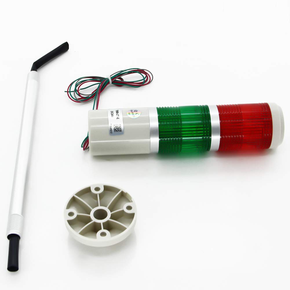 24V 3W LED Tower Warning Lights - Red/Green Industrial Signal Beacon for Residential Areas