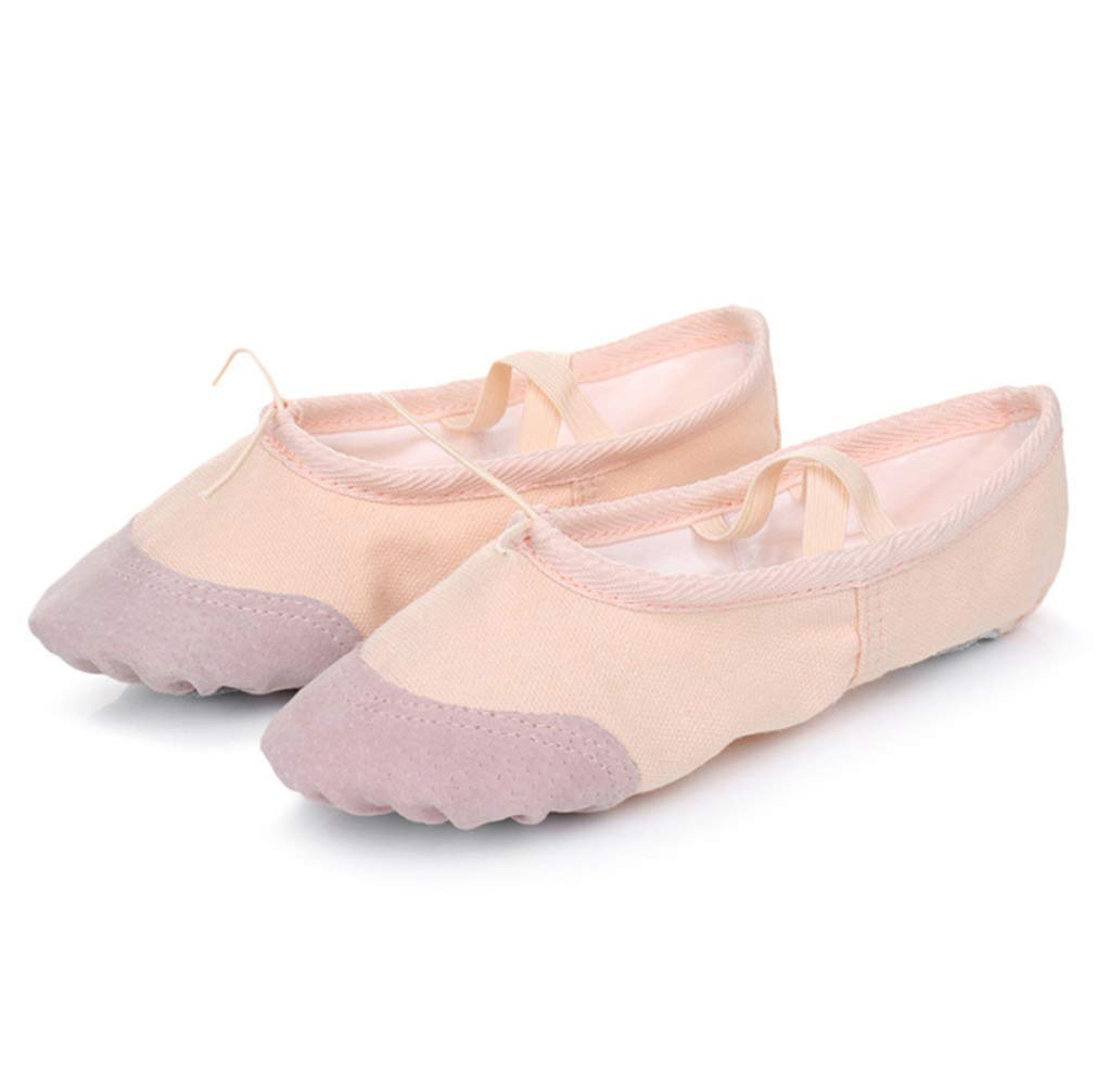 **Ballet Dance Shoes for Kids & Adults - Flat Training Shoes with Canvas & Split Sole - Perfect for Ballet, Gymnastics, Yoga & Dance Practice**