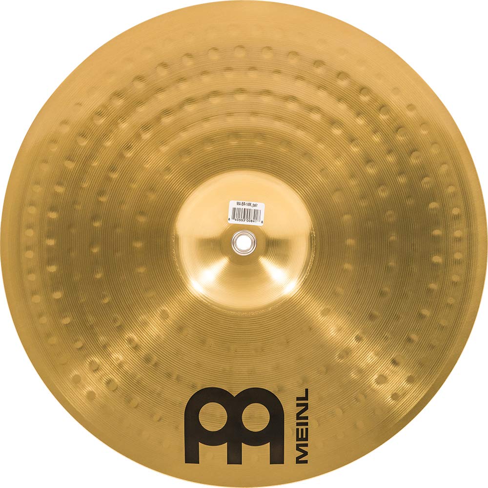 Meinl 16” Marching Cymbal Pair with Straps - Premium Brass Alloy, Traditional German Craftsmanship - Durable & Loud for Marching Bands, Drum Corps & Live Performances - 2-Year Warranty (MA-BR-16M)
